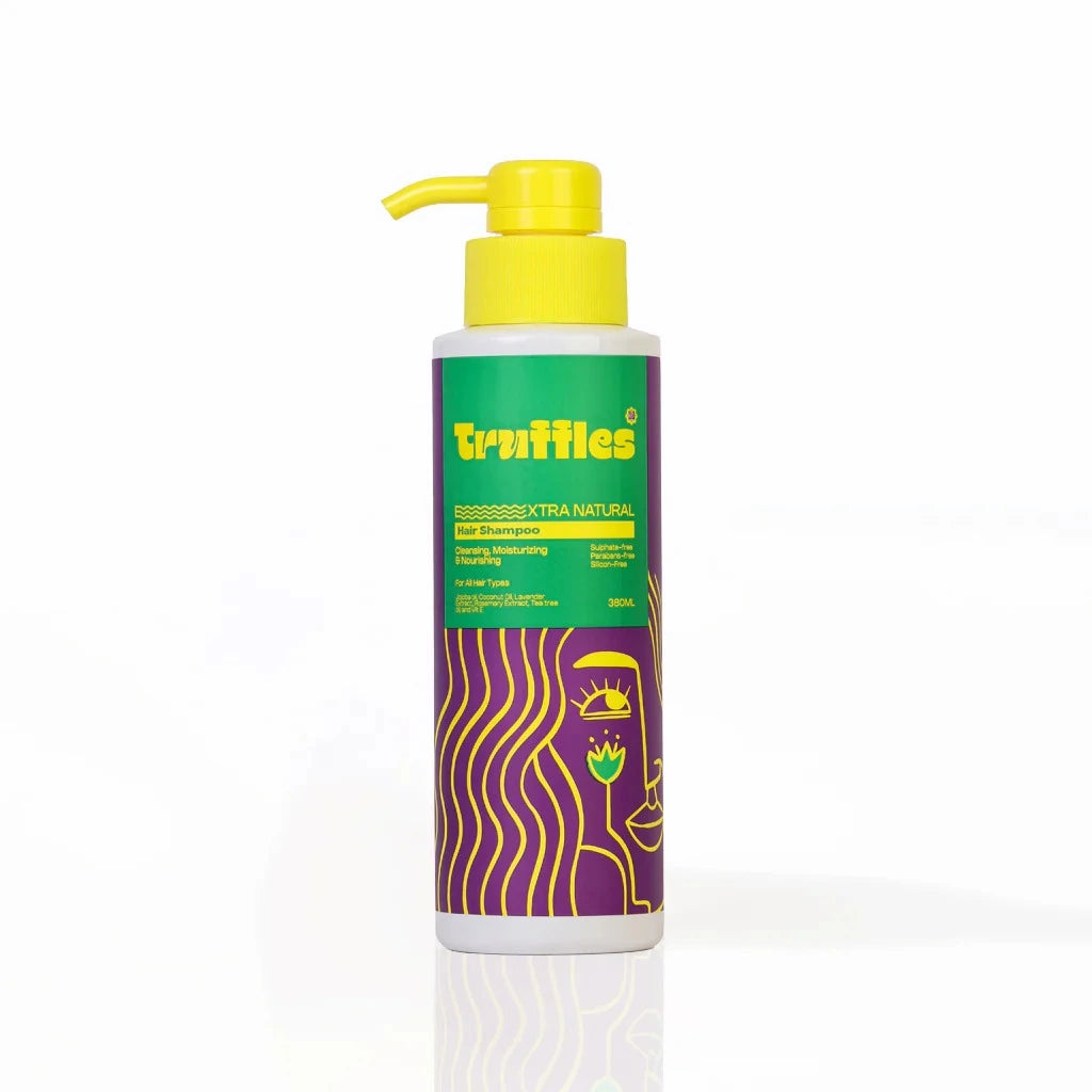 "Truffles Hair Shampoo 350ml for nourishing, softening, and strengthening hair"
